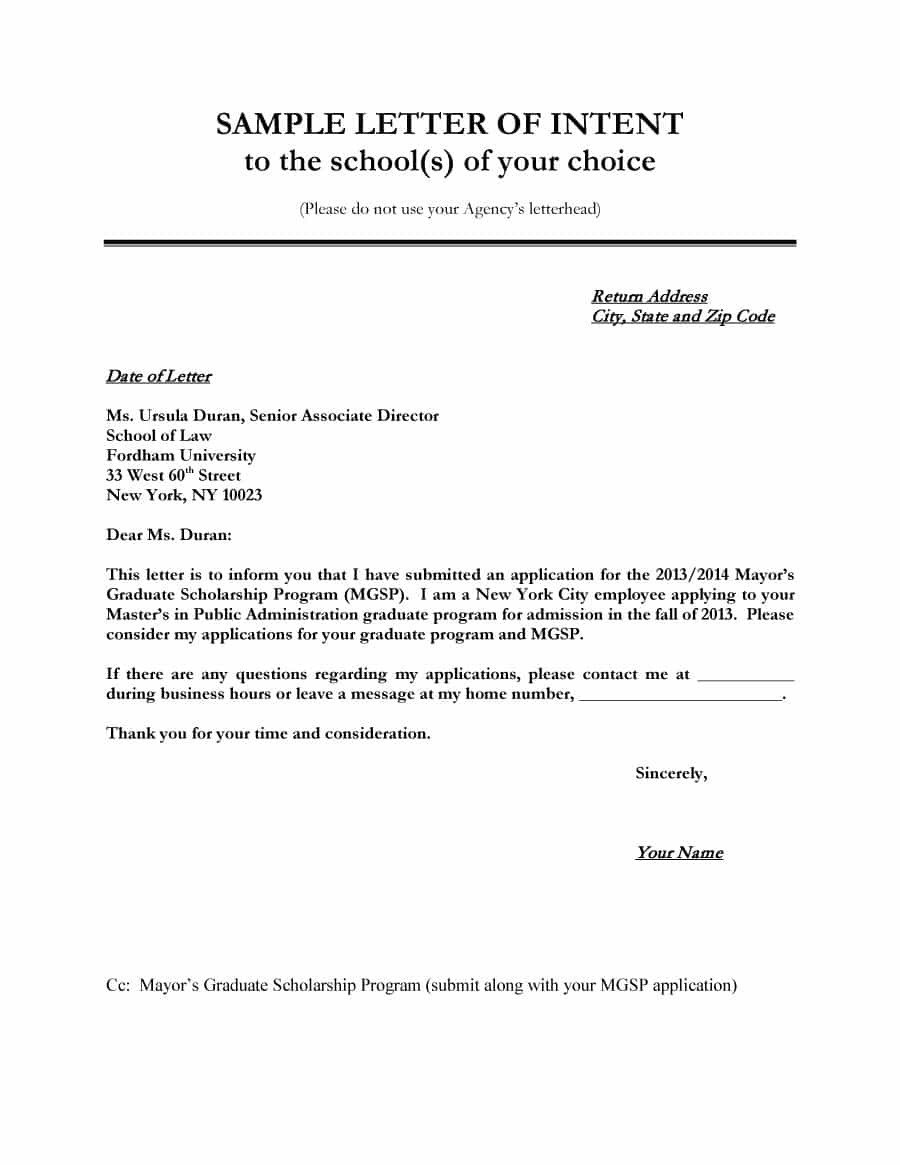 Intent to Hire Letter 40 Letter Of Intent Templates &amp; Samples [for Job School