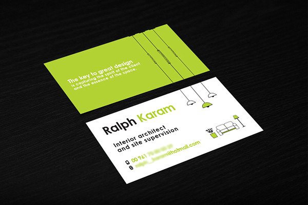 Interior Design Business Cards Interior Designer Business Card On Behance