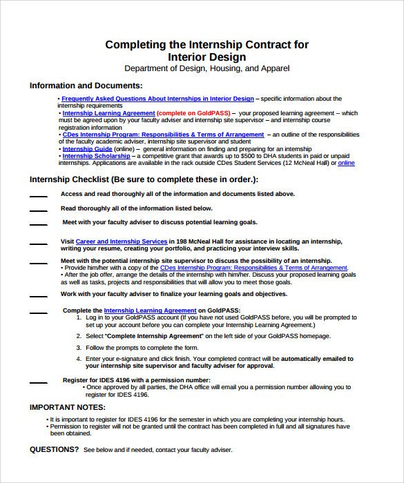 Interior Design Contract Sample Interior Design Contract Template 12 Download Documents