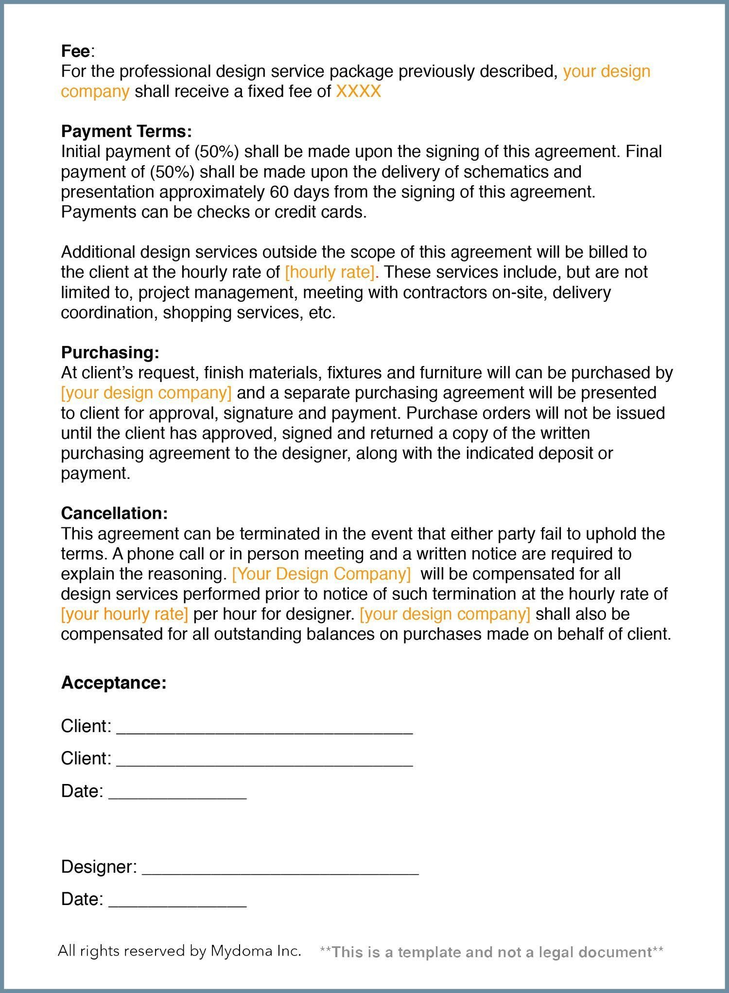 Interior Design Contract Sample Pin by Dora Morgan On Interior Design Idea