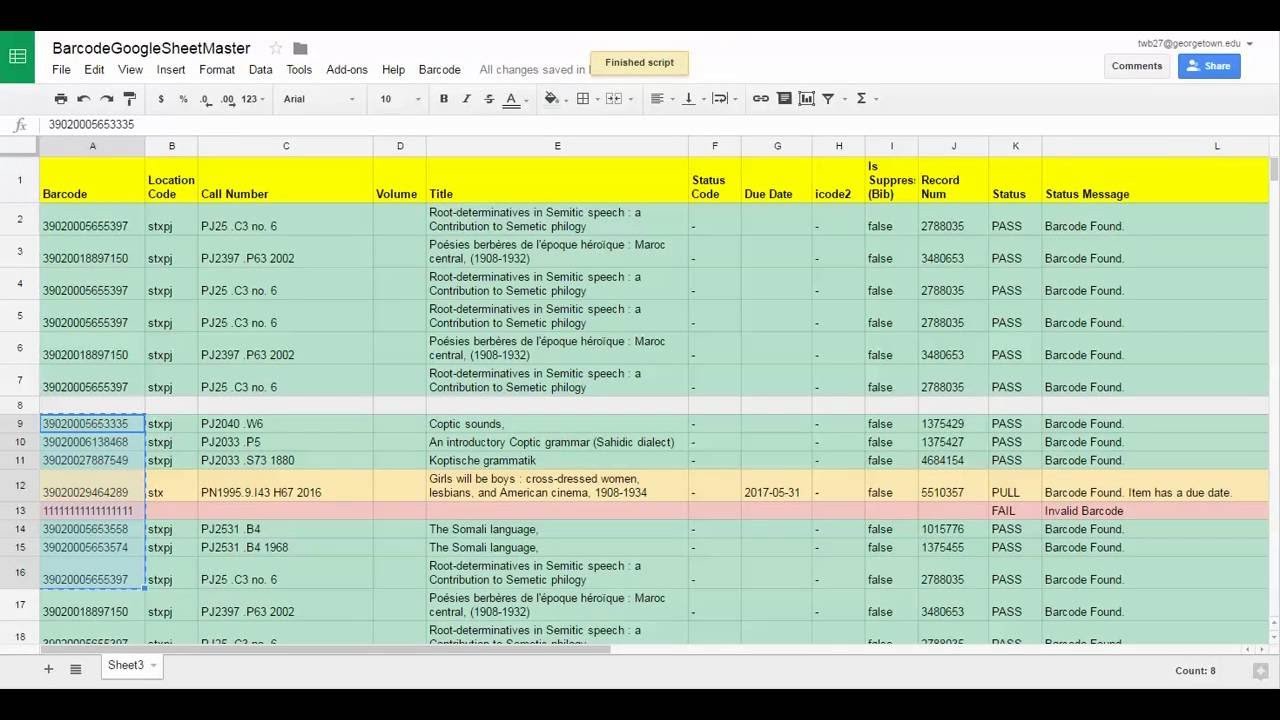 Inventory Template Google Sheets Barcode Inventory tool Google Sheets Version