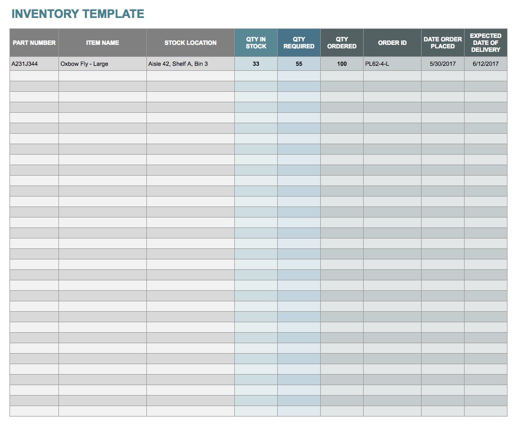 Inventory Template Google Sheets Free Google Docs and Spreadsheet Templates Smartsheet