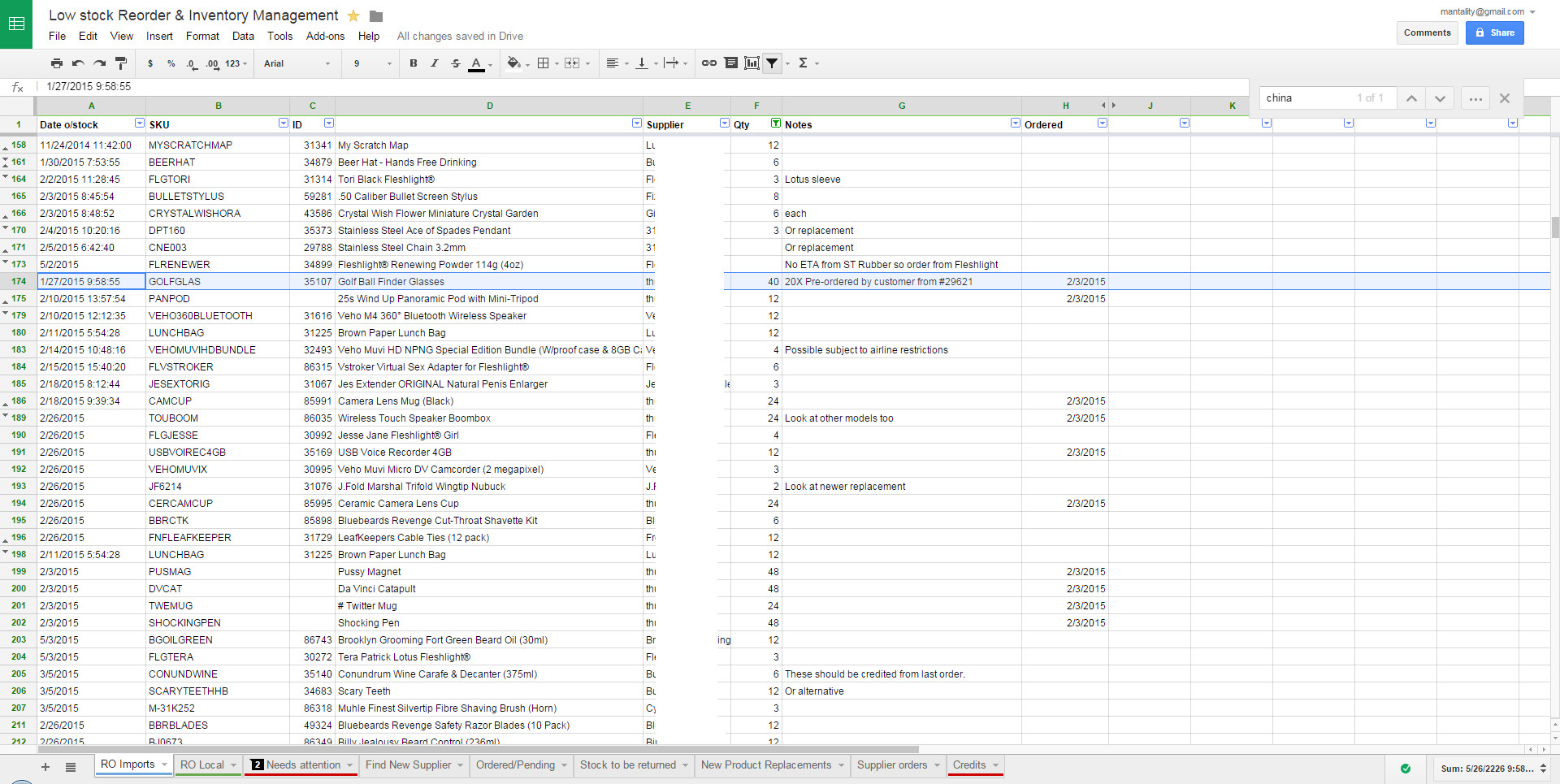 Inventory Template Google Sheets Low Cost Inventory Management Technique
