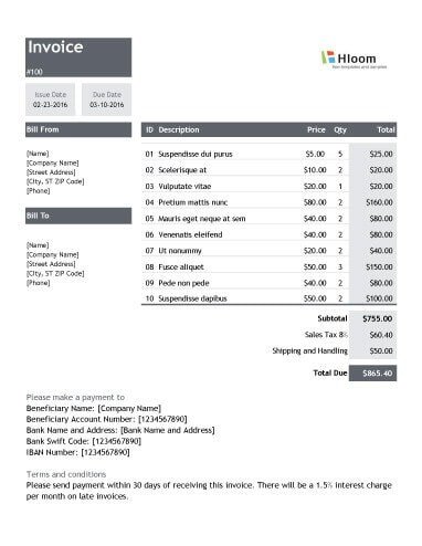 Invoice Template for Excel 19 Blank Invoice Templates In Ms Excel