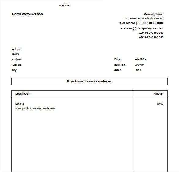 Invoice Template for Excel 32 Excel Invoice Templates Word Ai Psd Google Docs