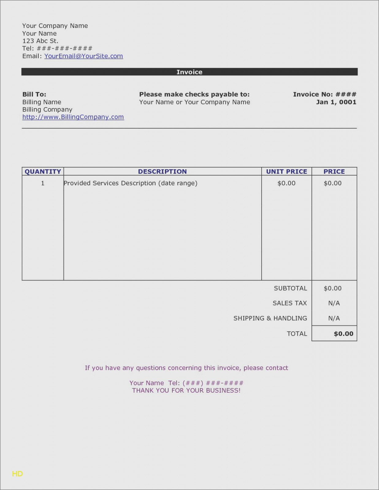Invoice Template Pdf Fillable the Ultimate Revelation
