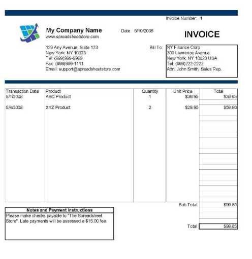 Invoice Templates for Macs Apple Invoice Template