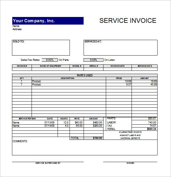Invoice Templates for Macs Invoice Template for Mac Line