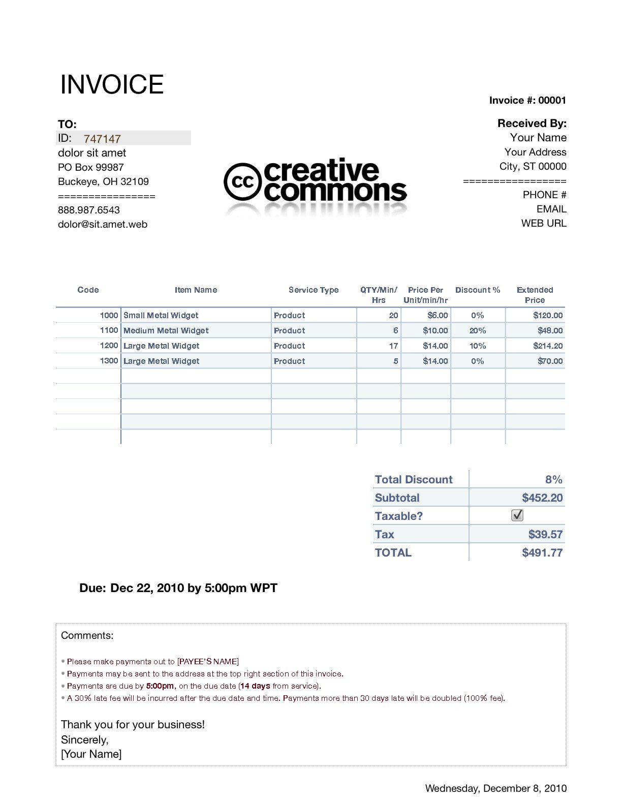 Invoice Templates for Macs Invoice Template Numbers