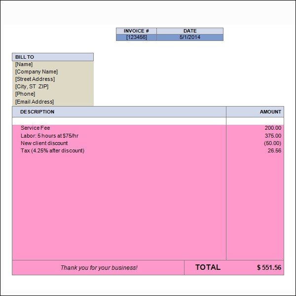 Invoice Templates for Ms Word 15 Word Invoice Templates
