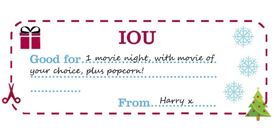 Iou Birthday Certificate Running Late with Christmas Ts Our Iou Coupons are