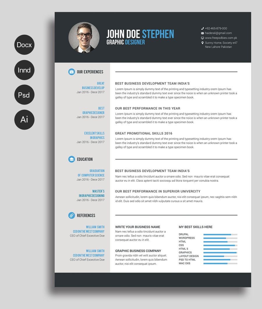 It Resume Template Word Free Ms Word Resume and Cv Template