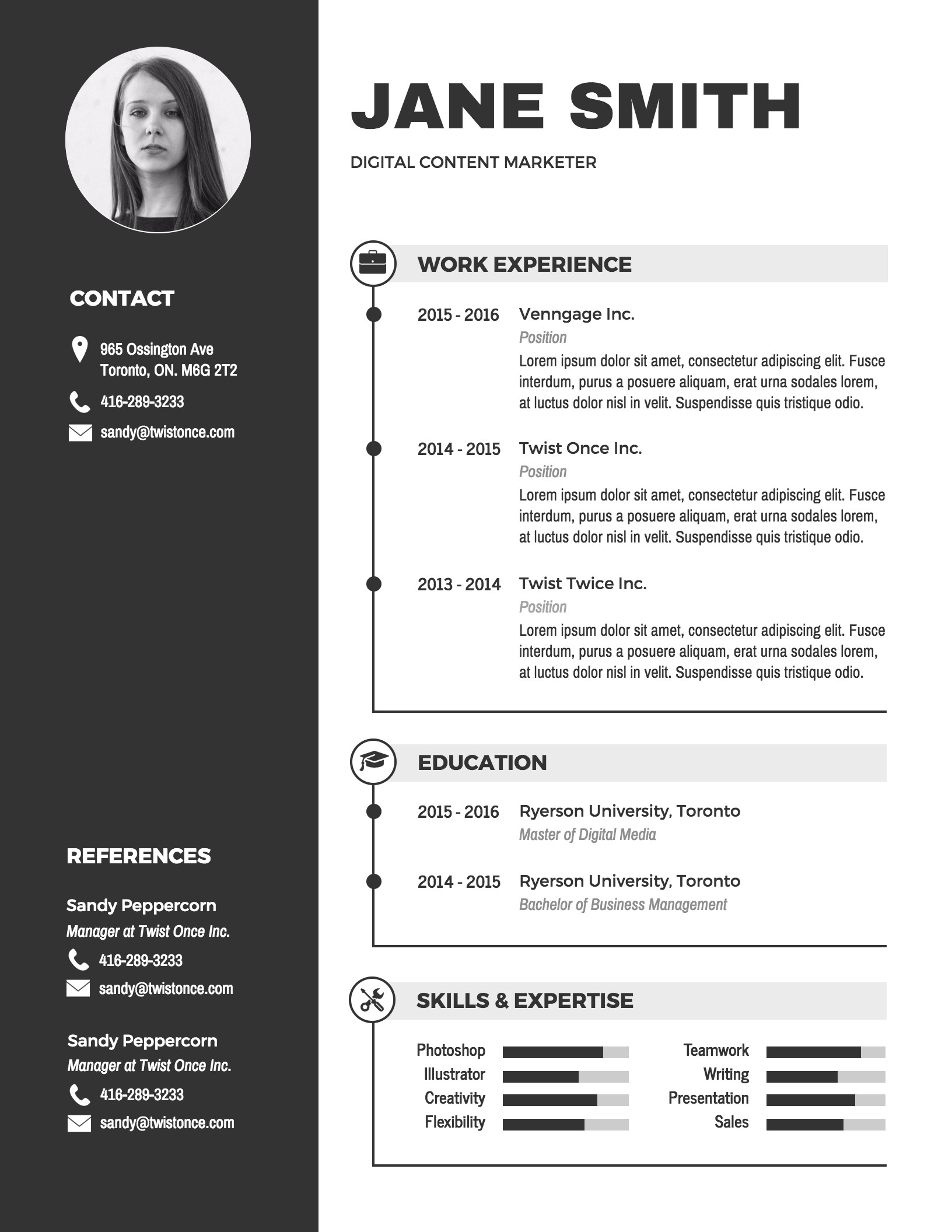 It Resume Template Word Infographic Resume Template Venngage