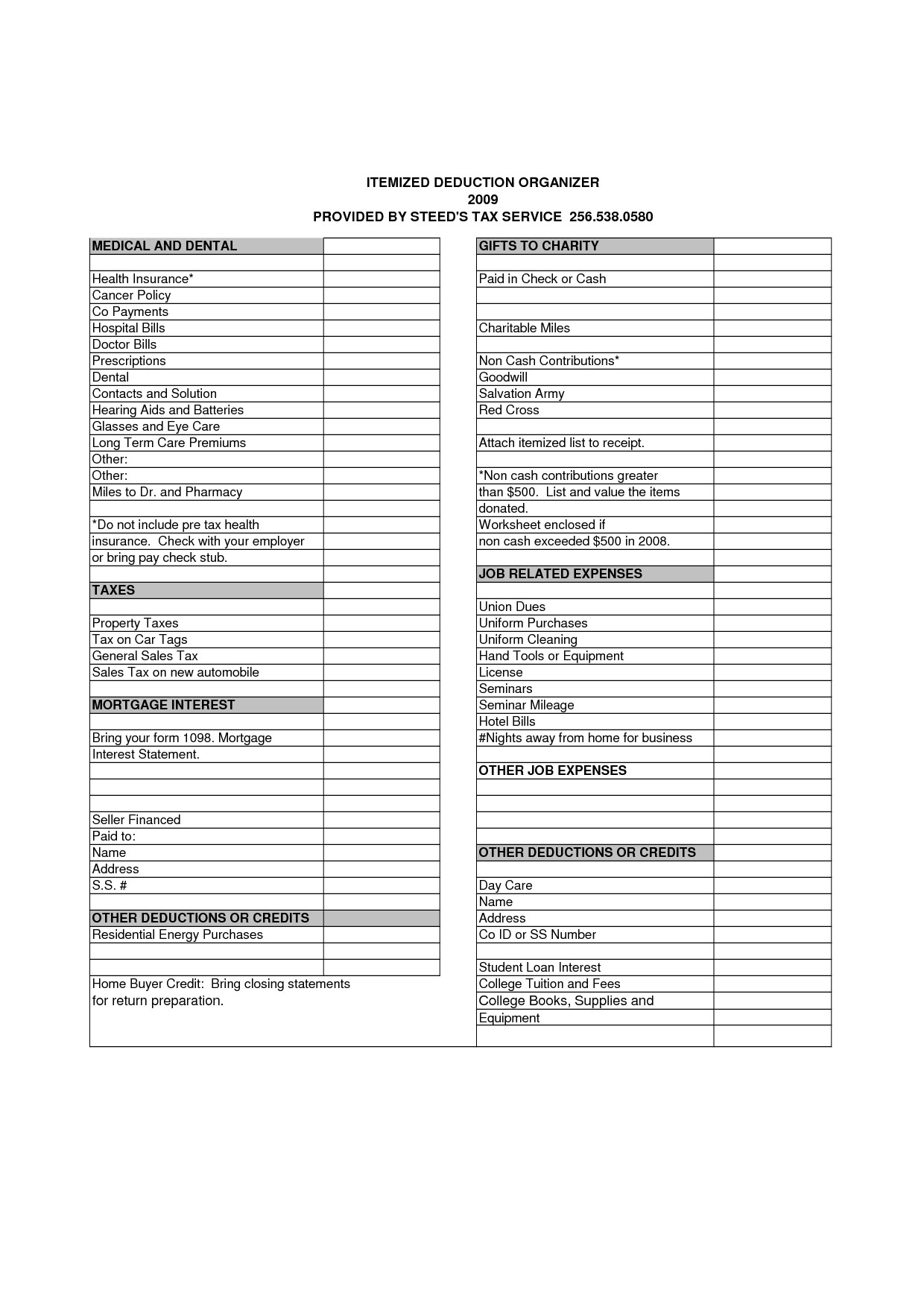 Itemized Fee Worksheet Excel 8 Best Of Tax Itemized Deduction Worksheet Irs
