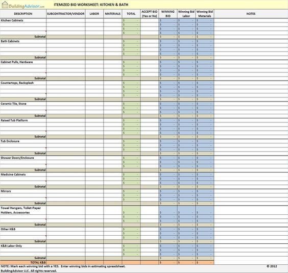 Itemized Fee Worksheet Excel Itemized Bid Worksheets 1 Use before Piling Your