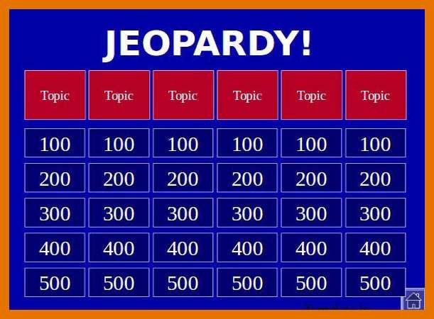 Jeopardy Template with sound 9 10 Printable Jeopardy Template