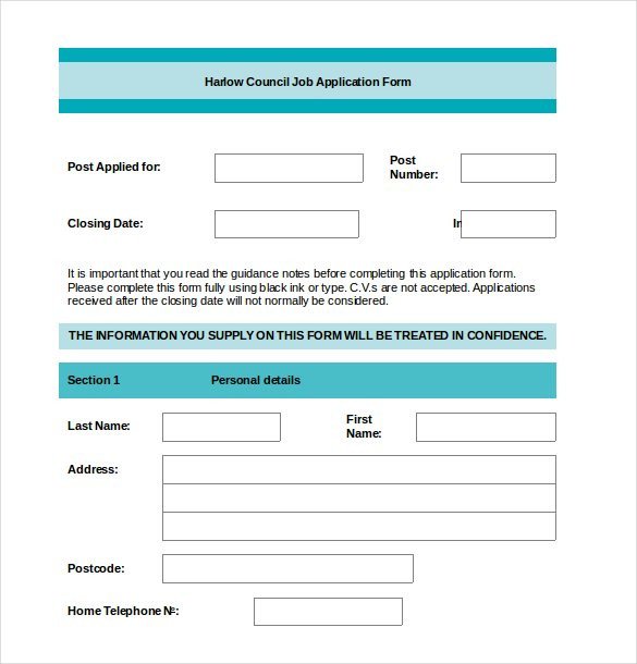 Job Application Template Word Document Job Application Template 19 Examples In Pdf Word