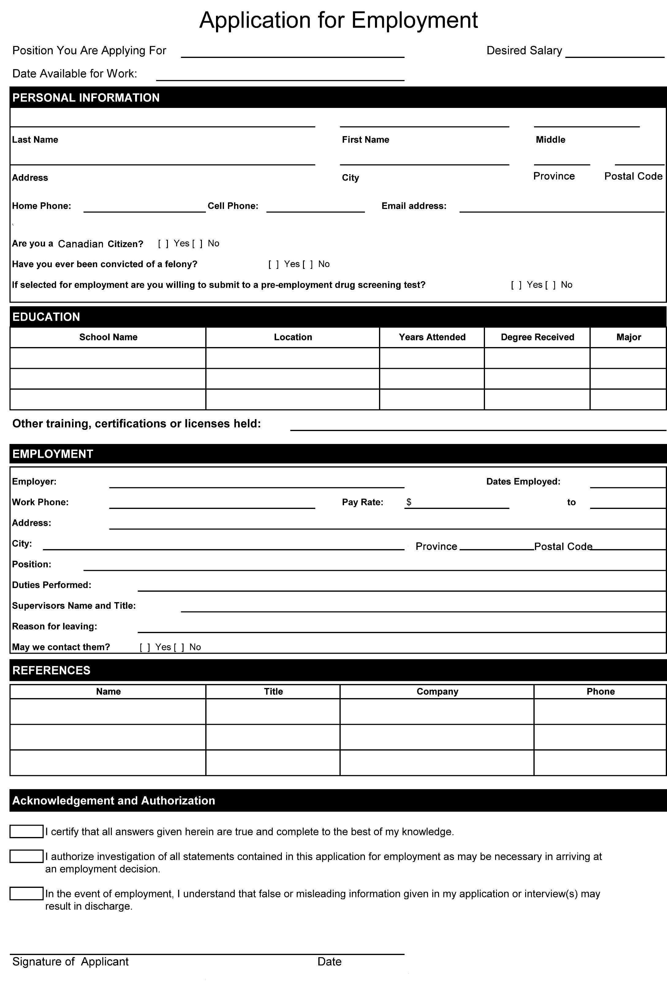 Job Application Template Word Document Resume format Word Document Resume format