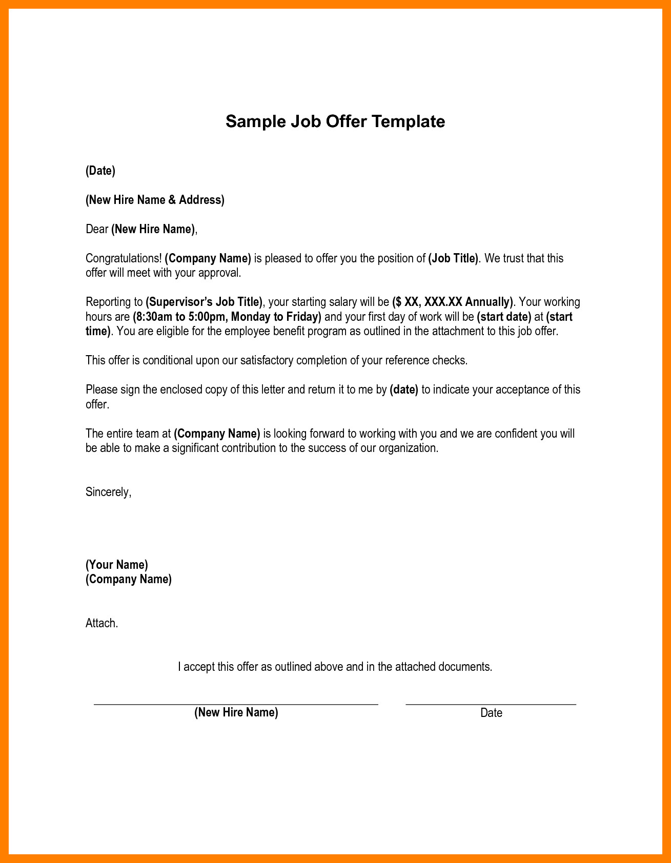 Job Posting Template Word Job Appointment Letter format In Word Image Collections