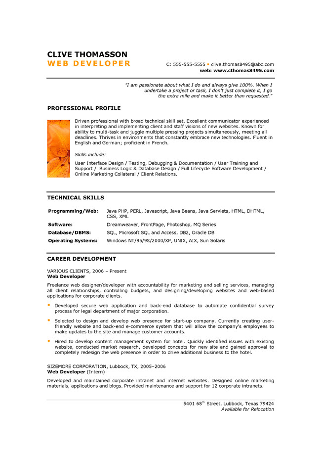 Junior Web Developer Resume Extreme Resume Makeover – Junior Web Developer