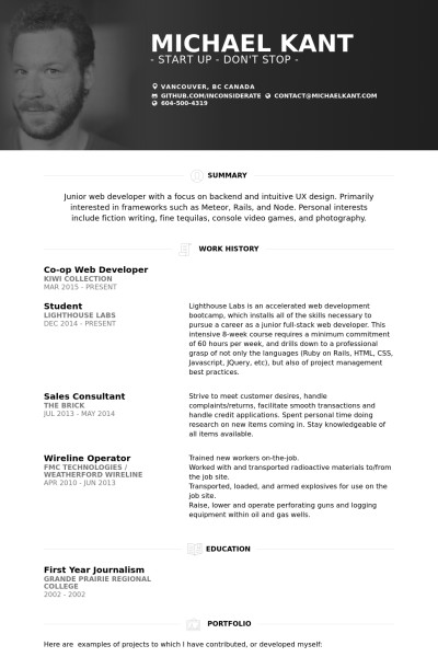 Junior Web Developer Resume Junior Web Developer Resume