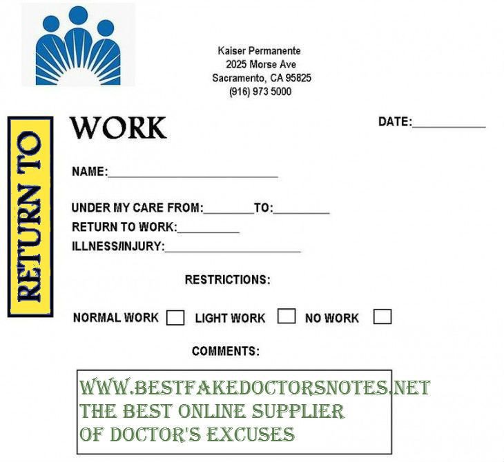 Kaiser Permanente Doctors Note Template Pin by Julio Terrazas On Note
