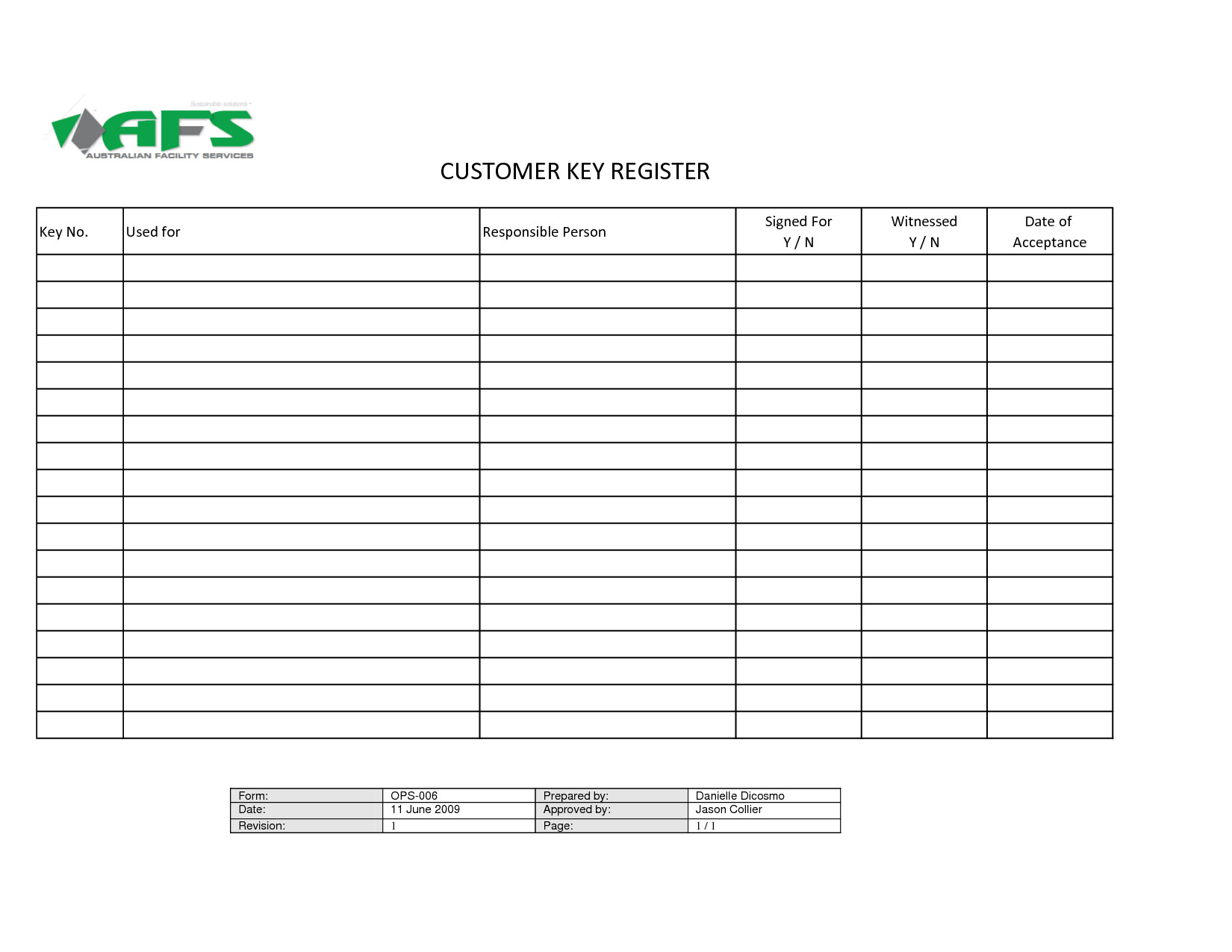 Key Sign Out Sheet 30 Of Key Log Template Excel