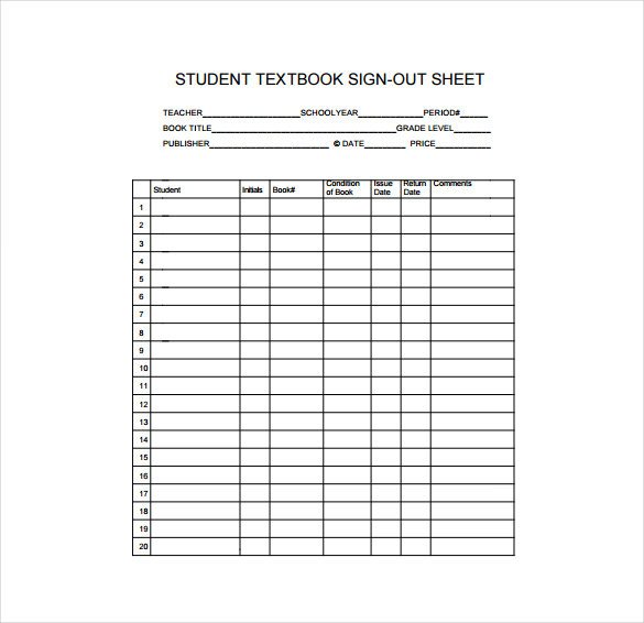 Key Sign Out Sheet Sign Out Sheet Template 14 Free Word Pdf Documents