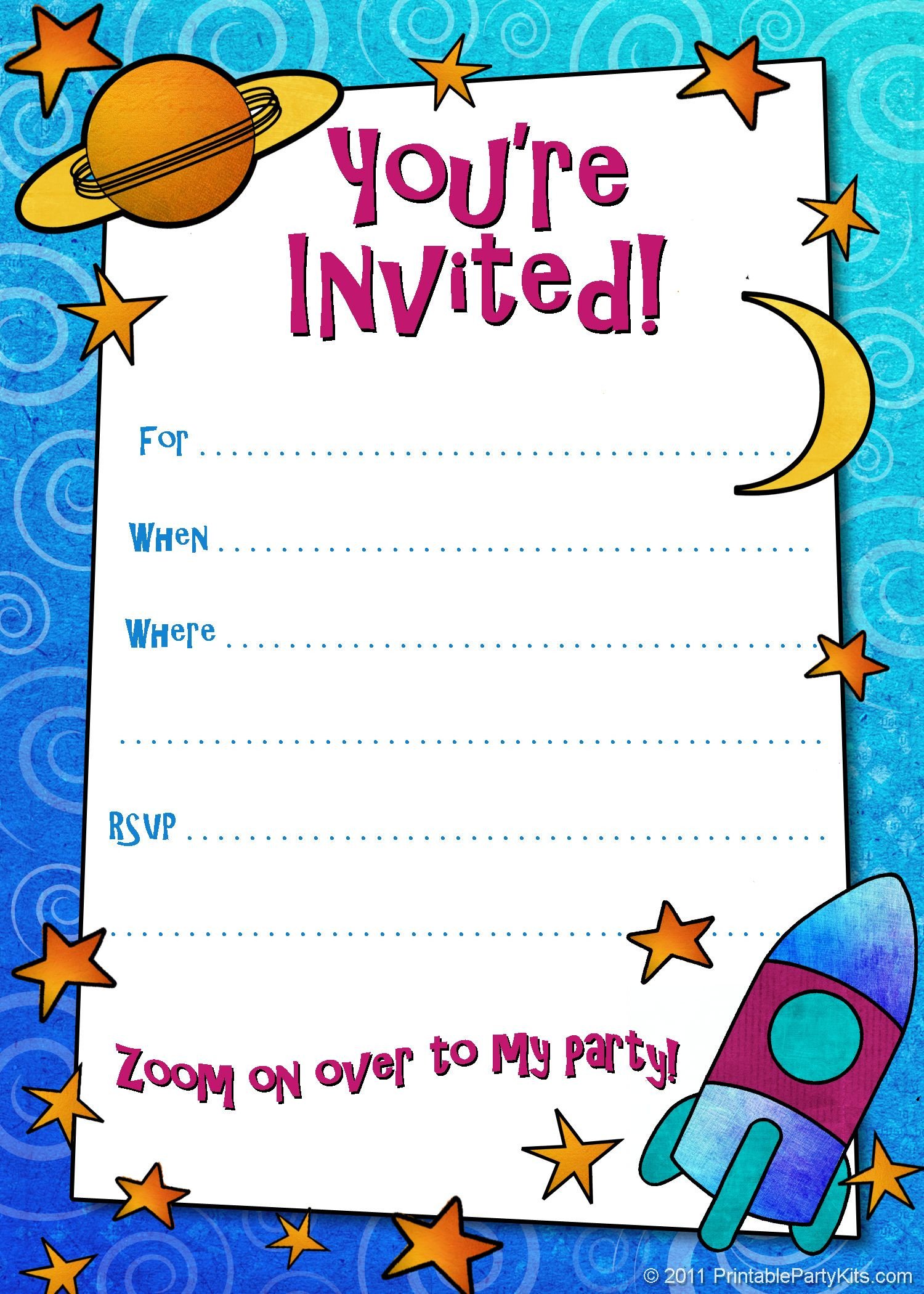 Kids Birthday Invitation Template Free Printable Boys Birthday Party Invitations