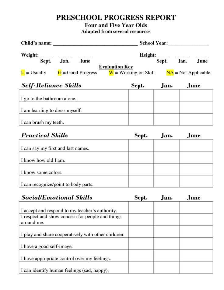 Kindergarten Report Card Template 63 Best Progress Reports Images On Pinterest