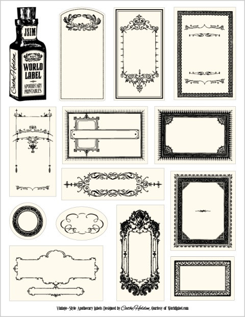 Label Templates Free Download Bottle Labels for Your Apothecary Products