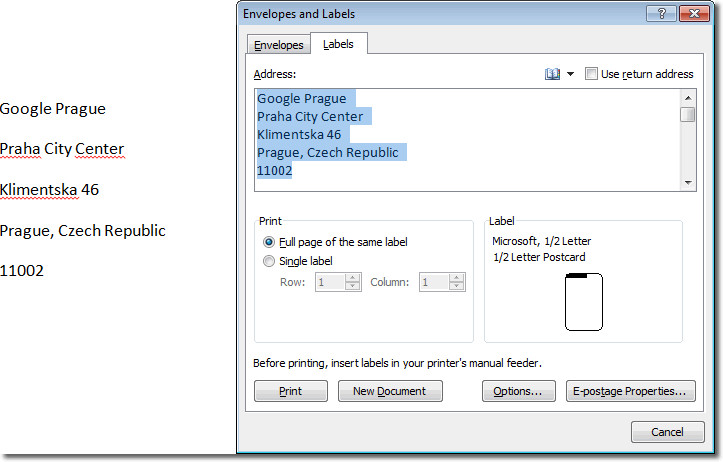 Label Templates In Word Create Labels In Word 2010