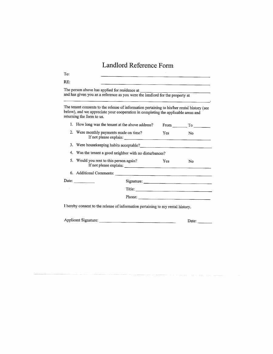 Landlord Letter Of Recommendation 40 Landlord Reference Letters &amp; form Samples Template Lab