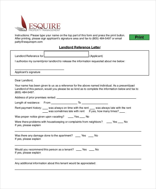 Landlord Letter Of Recommendation 6 Sample Landlord Re Mendation Letter Free Sample