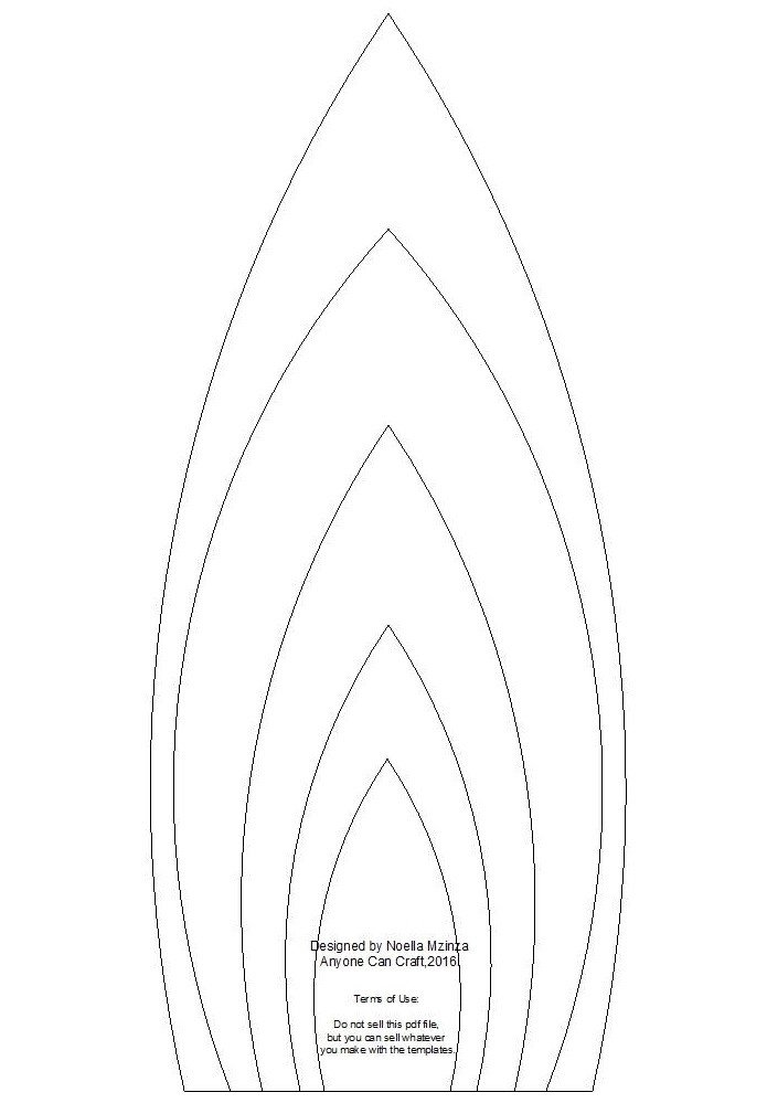 Large Flower Petal Template Flower Petals – Anyone Can Craft