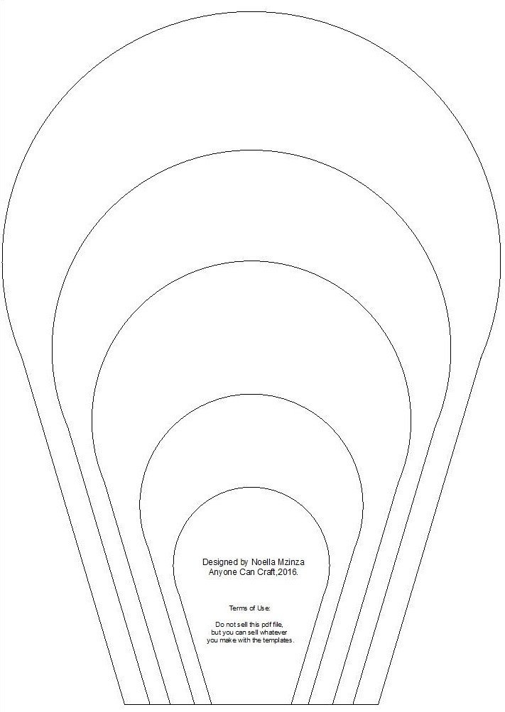 Large Flower Petal Template Flower Petals – Anyone Can Craft