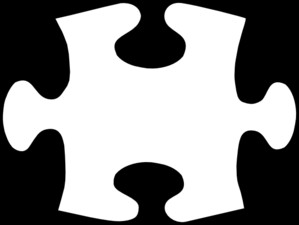 Large Puzzle Piece Template White Puzzle Piece Clip Art at Clker Vector