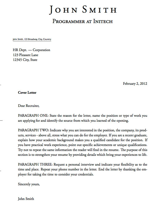 Latex Cover Letter Templates Latex Cover Letter source Using the Latex Resume Templates
