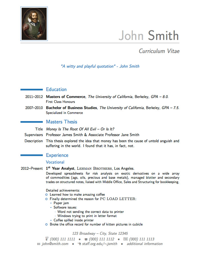 Latex Cover Letter Templates Latex Templates Moderncv and Cover Letter