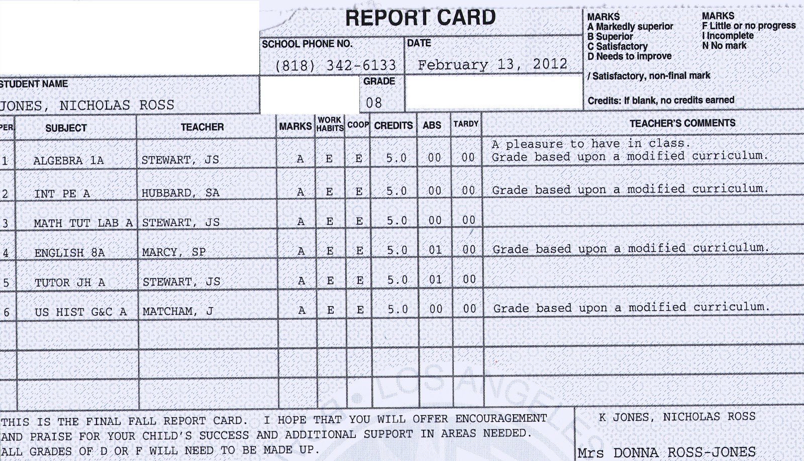 Lausd Report Card Template Autism Day by Day What Happens when You Get Off Track
