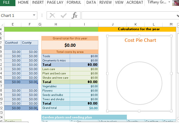 Lawn Care Business Expenses Spreadsheet Lawn &amp; Garden Expense Template for Excel
