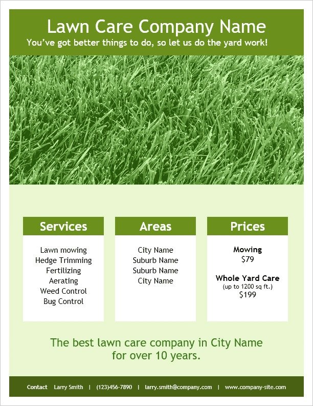 Lawn Care Flyer Template Word Lawn Care Flyers Templates Icebergcoworking