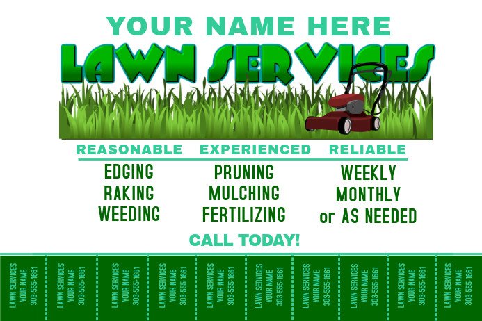 Lawn Care Flyers Template Lawn Service Template