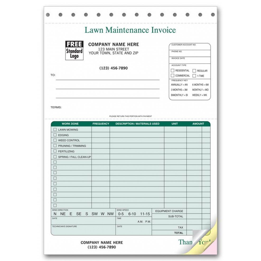 Lawn Care Invoice Template Professional Invoices Lawn Maintenance Invoices 123 at