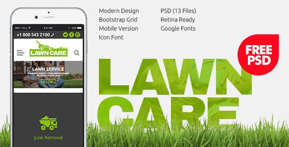 Lawn Care Website Template Download Free Lawn Care Services Psd Template