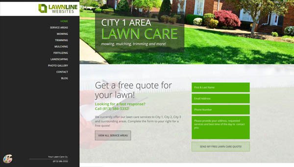 Lawn Care Website Template Lawn Care &amp; Landscaping Website Design Templates