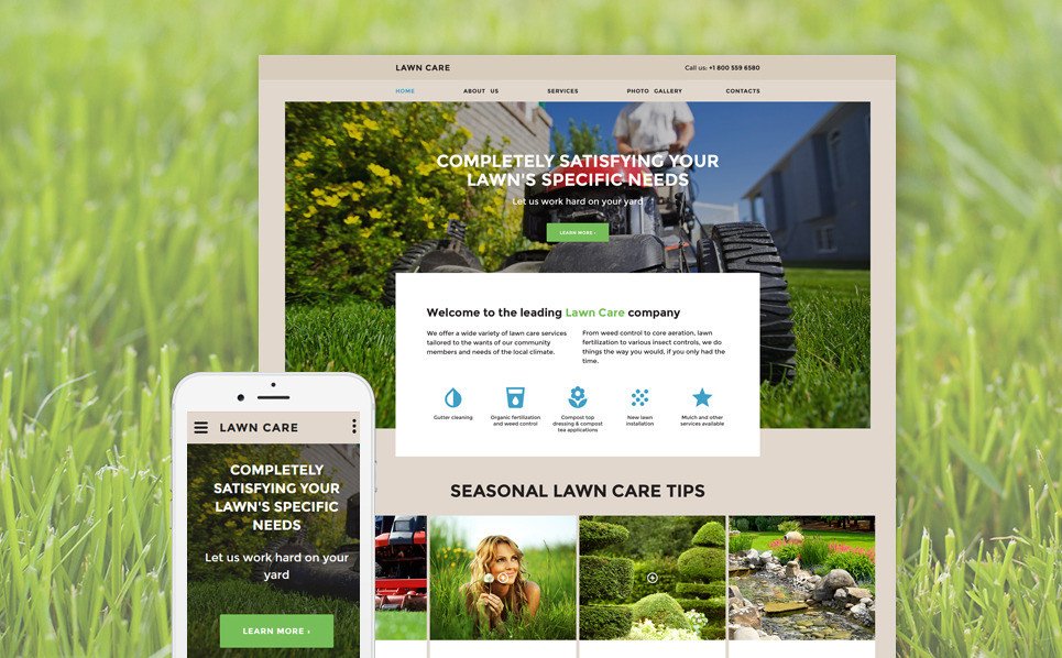 Lawn Care Website Template Lawn Maintenance Website Template
