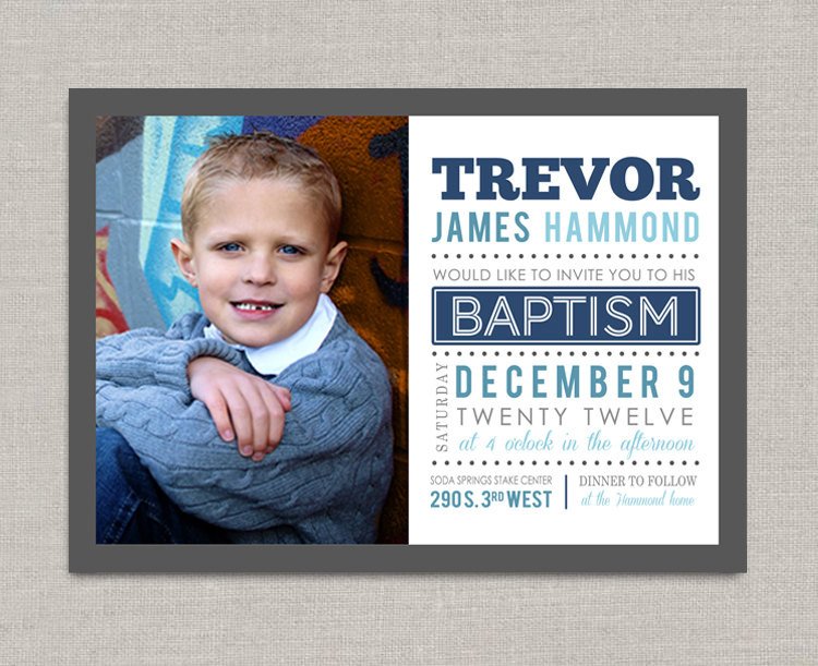 Lds Baptism Announcement Template Free Lds Baptism Invitation Trevor