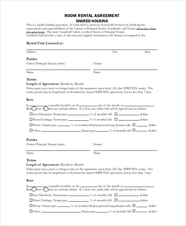 Lease Agreement Template Pdf Blank Rental Agreement 14 Free Word Pdf Google Docs