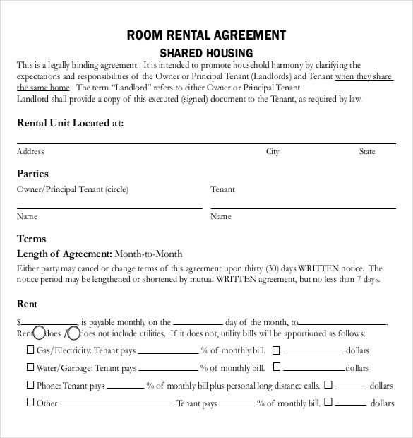 Lease Agreement Template Pdf Rental Agreement Templates – 15 Free Word Pdf Documents